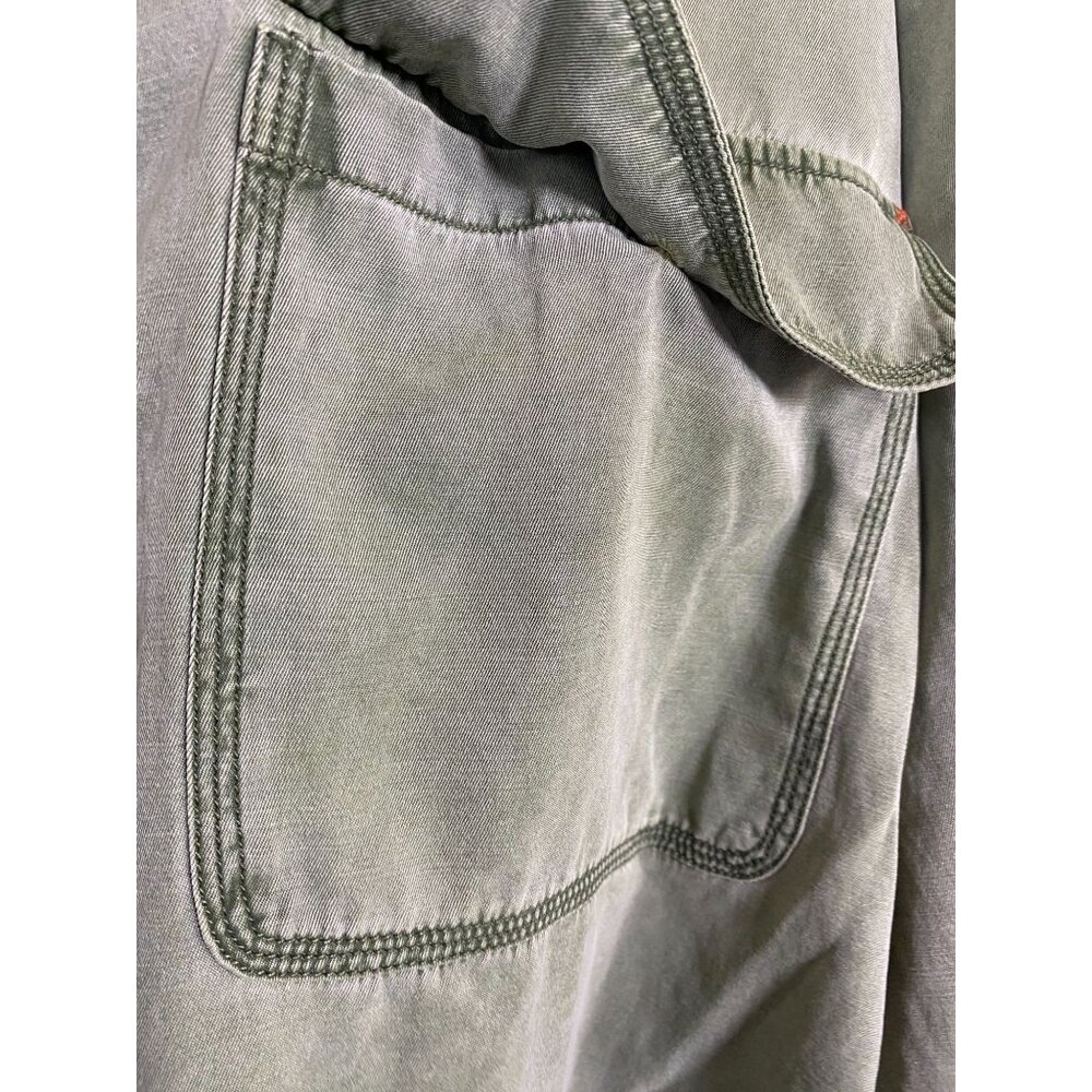 Ryan Michael Men Silk Blend Green Button Up Shirt Size Large Long Sleeve Western - Picture 13 of 16